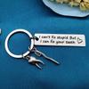 Baixian Dentist Keychain - 'I Can't Fix Stupid But I Can Fix Your Teeth' - Funny Dental Hygienist Gift - Silver, Small view 4