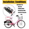 Wing Enterprises Baby Seat for Bicycle Rear Mount, Child Bicycle Seat Metal Universal Bicycle Carrier Safety Back Rack Kids Seat with Foot Pedals Handrail and Belt, Hold Up to 60KG view 2