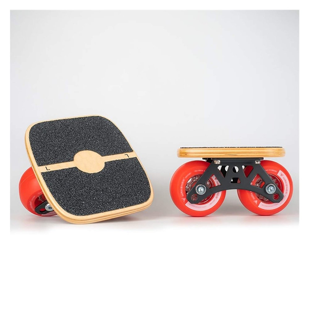 KHUY 8 Layer Maple Deck Freeline Drift Skates with High Rebound PU Wheels, Drift Skate Pro Skates,Freeline Skates Alloy Bracke (Color : Red)