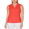 PGA TOUR womens Sleeveless Airflux Polo Golf Shirt, Lychee, Small US view 1