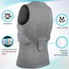 TUOY Youth Padded Shirt Chest Rib Protector Heart Guard Sternum Protective Compression Shirt for Baseball Football Basketball Lacrosse - Large view 2