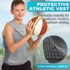 TUOY Youth Padded Shirt Chest Rib Protector Heart Guard Sternum Protective Compression Shirt for Baseball Football Basketball Lacrosse - Large view 4
