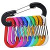 Nanaborn Mini Aluminum Carabiner Lightweight D-Shape Spring Clips (10PCS) for Keychain Climbing Fishing, Hiking Outdoor (10pcs) view 1