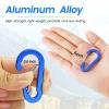 Nanaborn Mini Aluminum Carabiner Lightweight D-Shape Spring Clips (10PCS) for Keychain Climbing Fishing, Hiking Outdoor (10pcs) view 4