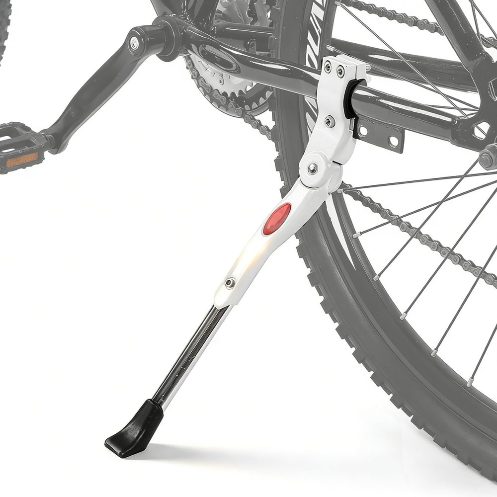 White Kickstand, Kickstand, Adjustable Aluminum Alloy Stand, Fits for 16" 20" 24" 26"(White)