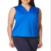 PGA Tour Womens Airflux Sleeveless Polo Golf Shirt, Princess Blue, Large US view 1