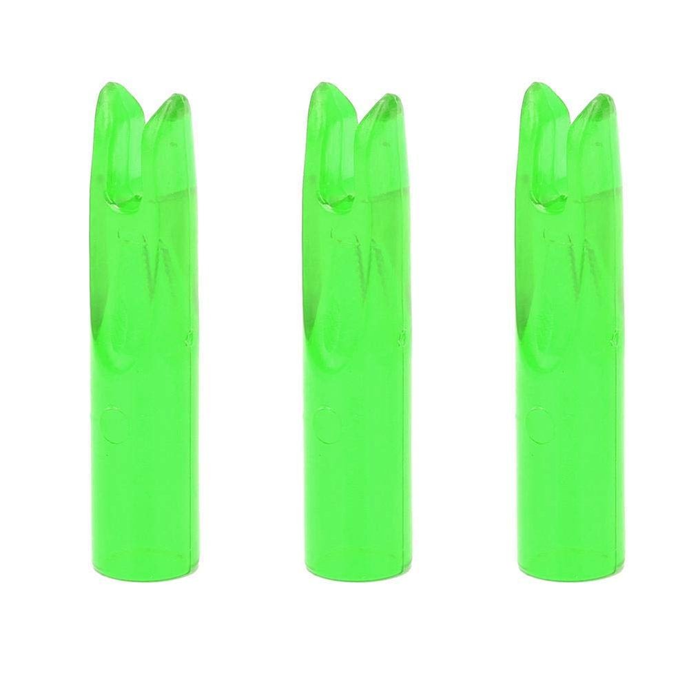 Archery Arrows Nocks for 6mm Shaftment Target 50Pcs Red Blue Green (Green)