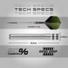 Raider 1: 23 Gram Steel Tip Tungsten Darts Set - Green Style Set of Professional Darts with Shafts (Stems) and Flights - Choice of Colour Available view 4