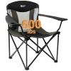 Portal Oversized Camping Chair Big and Tall Folding Camp Chair Portable Lawn Chairs Heavy Duty Foldable XXL Outdoor Camping Chair for Adults, Support Up to 600 lbs, Black/Grey view 1