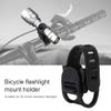Junluck Universal Bicycle Headlight Holder, Adjustable 360 Degree Rotation Bicycle Flashlight Mount Clip Bracket for Road Bike Cycling Part, Suitable for 28-40mm Diameter Flashlight view 2