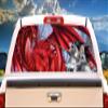 SignMission Red Dragon Knight Rear Window Graphic Truck View Thru Vinyl Decal HD Graphics Professional Grade Material Universal Fit for Full Size Trucks Weatherproof Made in The U.S.A. view 1