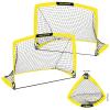 Soccer Goal with Carry Bag, 9MM Strengthen Pole & Nets Arched Design, Backyard Kids Soccer Goals Set 2Packs 3.6'x2.7' Portable Pop Up Soccer Nets for Toddler, Adults, Youth Games, Sports, Play, Gifts view 1