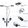 AODI Swing Scooter for Kids, 3 Wheels Foldable Wiggle Kick Scooter Push Drifting with 4 Adjustable Handlebar & 2 Rear LED Wheel for Boys and Girls Ages 3-8 view 2
