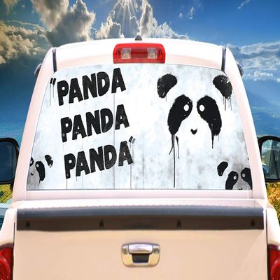 SignMission Panda Paint Rear Window Graphic Truck View Thru Vinyl Decal HD Graphics Professional Grade Material Universal Fit for Full Size Trucks Weatherproof & Car Wash Safe Made in The U.S.A.