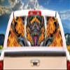 SignMission Demon Face Rear Window Graphic Truck View Thru Vinyl Decal HD Graphics Professional Grade Material Universal Fit for Full Size Trucks Weatherproof & Car Wash Safe Made in The U.S.A. view 1