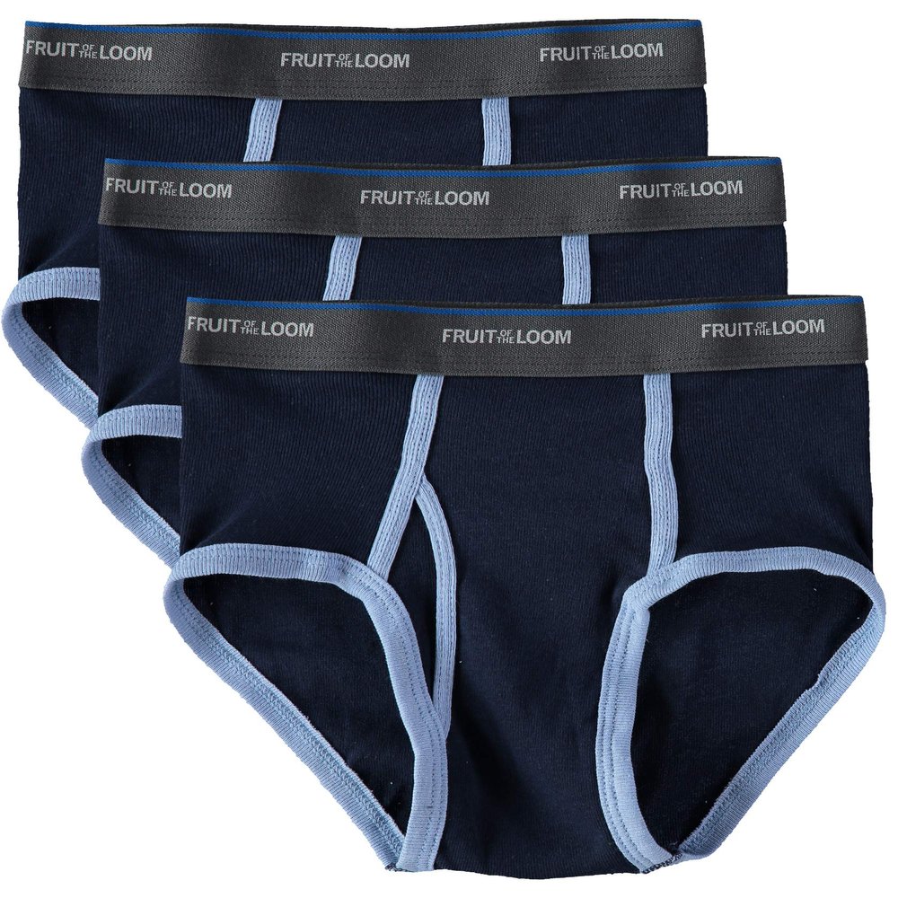 Fruit of the Loom Boys Cotton Brief (Multipack) (Assorted (Pack of 3), Medium)