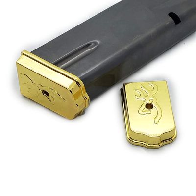 Tek_Tactical 2 X Browning Hi Power, 40 S&W Magazine Metal Pistols Magazine Plate Gold Plated