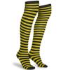 Skeleteen Black and Yellow Socks - Over the Knee Striped Thigh High Costume Accessories Bumble Bee Stockings for Women and Kids view 1