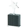 SHOP AWARDS AND GIFTS Customizable 7-3/4 x 3-1/2 Inch Grey Leatherette Star Award, Includes Personalization view 1