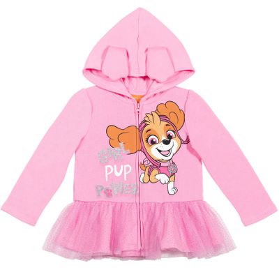 Paw Patrol Skye Little Girls Zip Up Costume Hoodie Pink 7-8