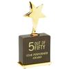 SHOP AWARDS AND GIFTS Customizable 7-3/4 x 3-1/2 Inch Brown Leatherette Star Award, Includes Personalization view 2