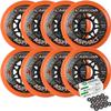 Labeda Asphalt Outdoor Inline Hockey Wheels | 76mm (76mm, 8-Pack w/Bearings) view 1