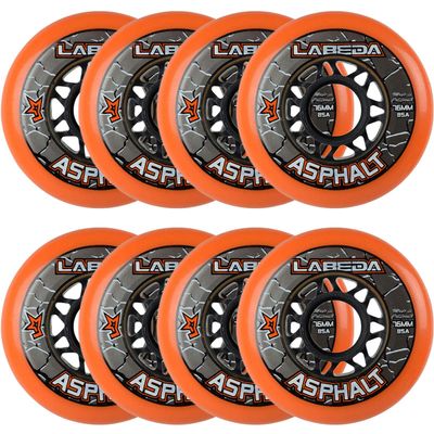 Labeda Asphalt Outdoor Inline Hockey Wheels | 76mm (76mm, 8-Pack)