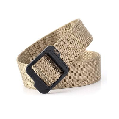 Savior Survival Gear Nylon Belt | Heavy-Duty Tactical Belt | Outdoor Military Web Belt (Large, Khaki)