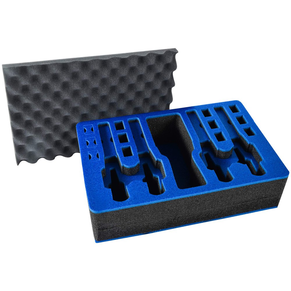 Pistol & Magazine Storage Foam Insert For Apache 4800 Case | 2 Piece Set | Pre-Cut Military Grade Polyethylene Foam Base And Protective Lid Liner (Case Not Included)
