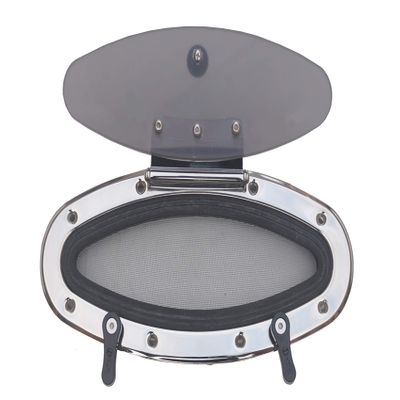 Galamarine Marine Porthole/Portlight Hatch/Window- Stainless Steel Eye Shape Opening for Boat/Yacht/Nautical/RV (7.9"x18.1", Standard)