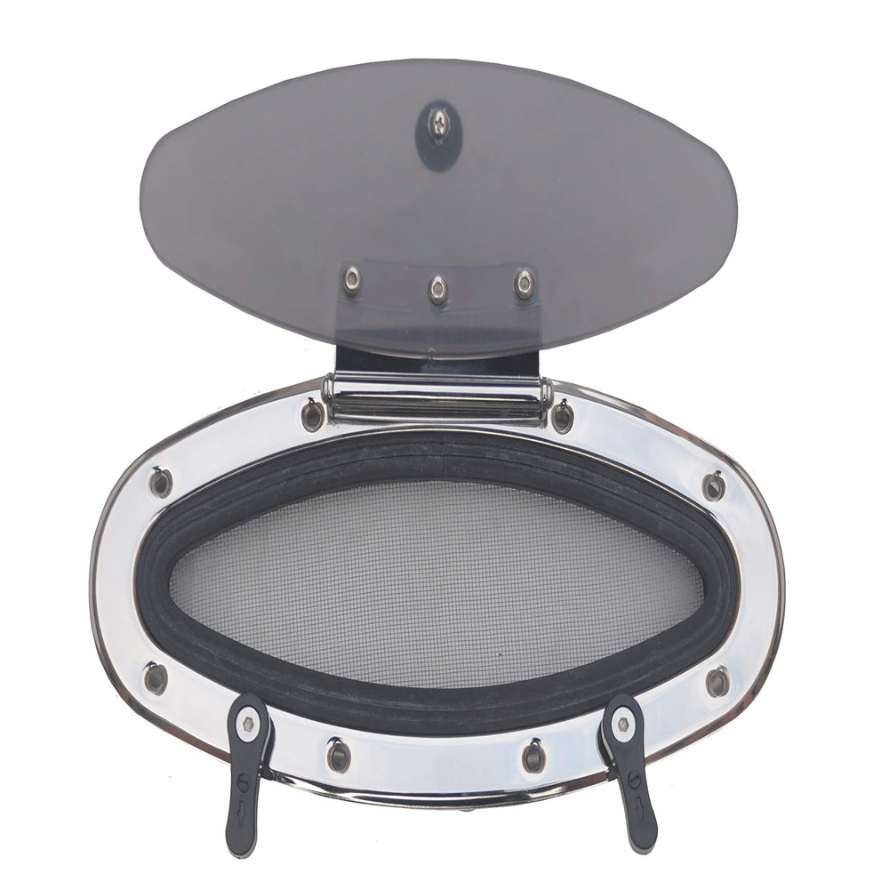 Galamarine Marine Porthole/Portlight Hatch/Window- Stainless Steel Eye Shape Opening for Boat/Yacht/Nautical/RV (7.9"x18.1", Standard)
