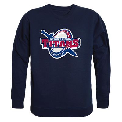 W Republic Detroit Titans College Crewneck Pullover Sweatshirt, Adult Unisex, Navy, XX-Large - NCAA Officially Licensed Apparel
