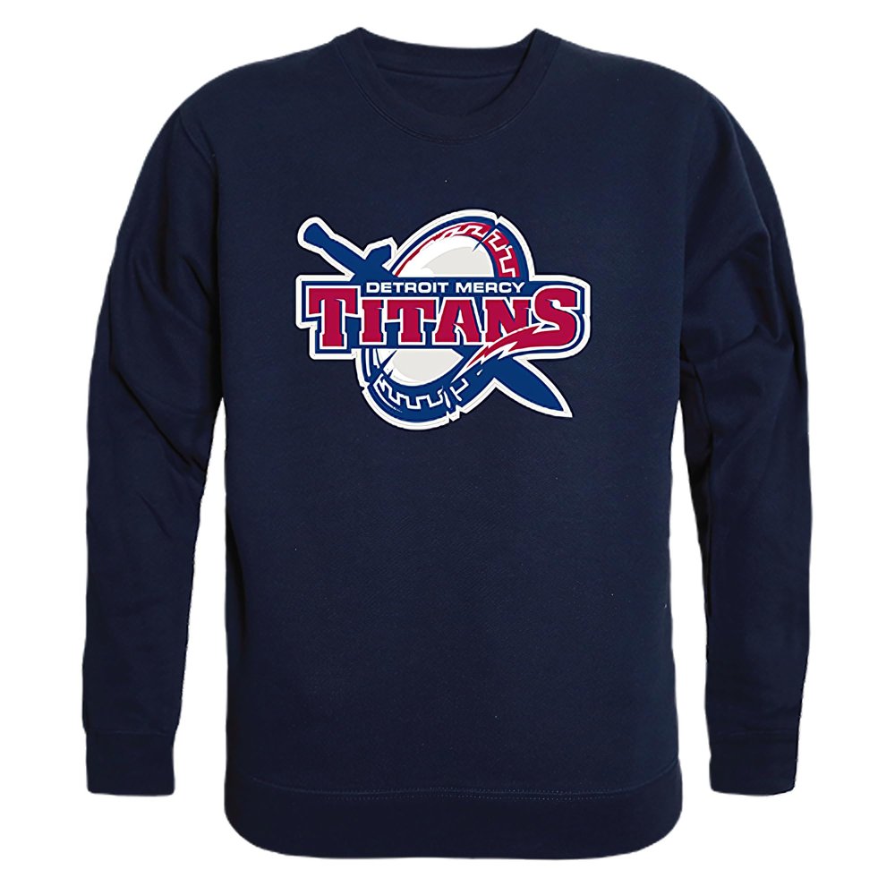 W Republic Detroit Titans College Crewneck Pullover Sweatshirt, Adult Unisex, Navy, XX-Large - NCAA Officially Licensed Apparel