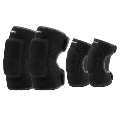 EULANT Adjustable Neoprene Elbow & Knee Pads for Kids, Black, Sport Type: Football, Basketball, Volleyball, Cycling