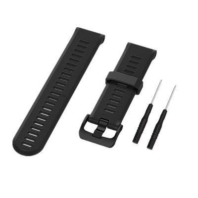 Huwokxix Watch Band Compatible with Garmin Forerunner 935/ Forerunner 945/Approach S60/Fenix 5,22mm Silicone Replacement Band (Black)