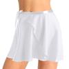 JanJean Women Girls 2 Layers Chiffon Wrap Skirt Ballet Dance Skirts Over Scarf Skater Skirt with Tie Waist White One Size view 2
