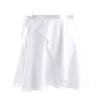 JanJean Women Girls 2 Layers Chiffon Wrap Skirt Ballet Dance Skirts Over Scarf Skater Skirt with Tie Waist White One Size view 3