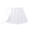 JanJean Women Girls 2 Layers Chiffon Wrap Skirt Ballet Dance Skirts Over Scarf Skater Skirt with Tie Waist White One Size view 4