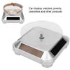 Rotating Display Stand, 360 Degree Turntable Solar Power Battery for Watch Ring Necklaces Jewelry Turn Table Plate Decorative Trays for Showcases(plata) view 4