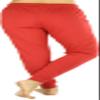 ToBeInStyle Women's Solid Print French Terry Jogger Pants - Rust- 2XL view 2