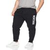 Daxton Adult Unisex Basic Black Jogger Sweatpants USA Cities States White Letters - Montana, M view 2