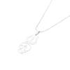 Tamil Om Sign Pendant Necklaces for Women Stainless Steel TAMIL OM Symbol Jewelry (Silver) view 2