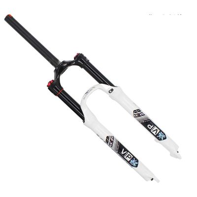 Air Bike ForkMountain Bicycle Suspension Fork Quick Release Aluminium Alloy Shock Absorber Fork,White-26inch