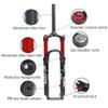 MTB Bike Suspension ForkAluminum Alloy Air Suspension Fork 1-1/8" 28.6mm Straight Tube Compatible Disc Brake Stroke 120mm,Black-29inch view 3