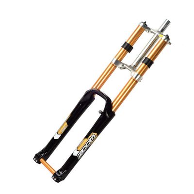 26/27.5 Inch Suspension Forks, Mountain Bike Speed Drop AM Suspension Front Fork A Pillar Disc Brake Barrel Shaft 20mm,Gold-26inch