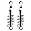 2 Pack Cheer Bows Holder, Paracord Cheer Bows Holder Paracord Keychain for Teen Girls Cheerleader Sports (Black and white) view 1
