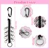 2 Pack Cheer Bows Holder, Paracord Cheer Bows Holder Paracord Keychain for Teen Girls Cheerleader Sports (Black and white) view 2