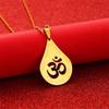 African Symbol Yoga Charm Pendant Necklace for Women Indian Hindoo Hindu Buddhist OM Jewelry view 4