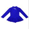 QinCiao Kids Girls Sequins Mock Neck Figure Ice Skating Dress Long Sleeves Gymnastics Ballet Tutu Dress Leotard Royal Blue 4 Years view 4