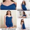 Avidlove Sleepwear Womens Sexy Lingerie Modal Pajamas Cami Shorts Set Nightwear (Blue Green,L) view 2